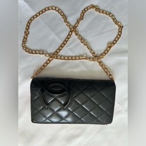 Chanel Black Quilted Wallet on Chain